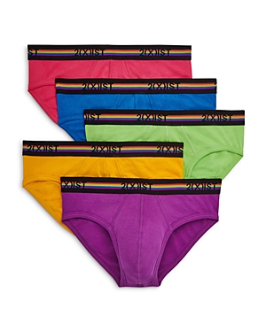 2(x)ist Cotton No-show Briefs - Pack Of 5 In Multi