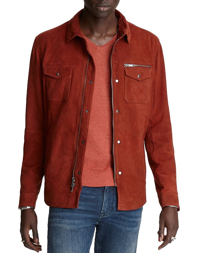 John Varvatos Star USA Collection Shilo Suede Regular Fit Shirt Jacket ...