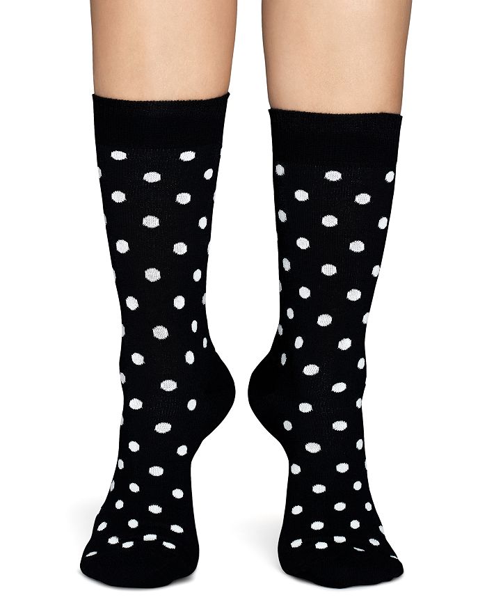 Happy Socks Mini Dot Socks In Black/white