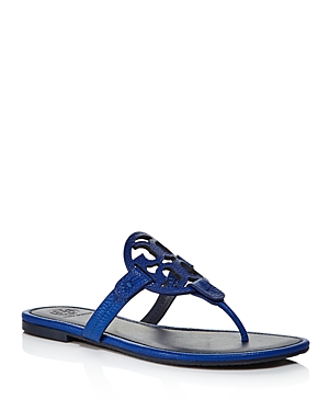 Tory Burch Women's Miller Thong Sandals In Nautical Blue Leather