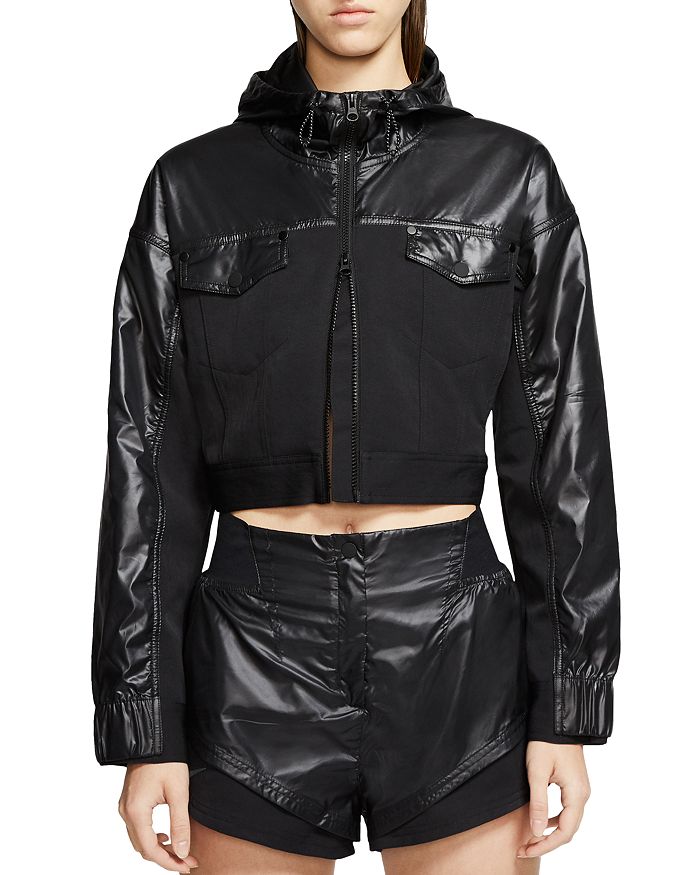 Nike Mixed Media Hooded Jacket Bloomingdale's
