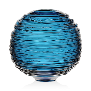 William Yeoward Crystal Miranda Globe Vase 9 In Aqua