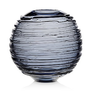 William Yeoward Crystal Miranda Globe Vase 9 In Steel Blue