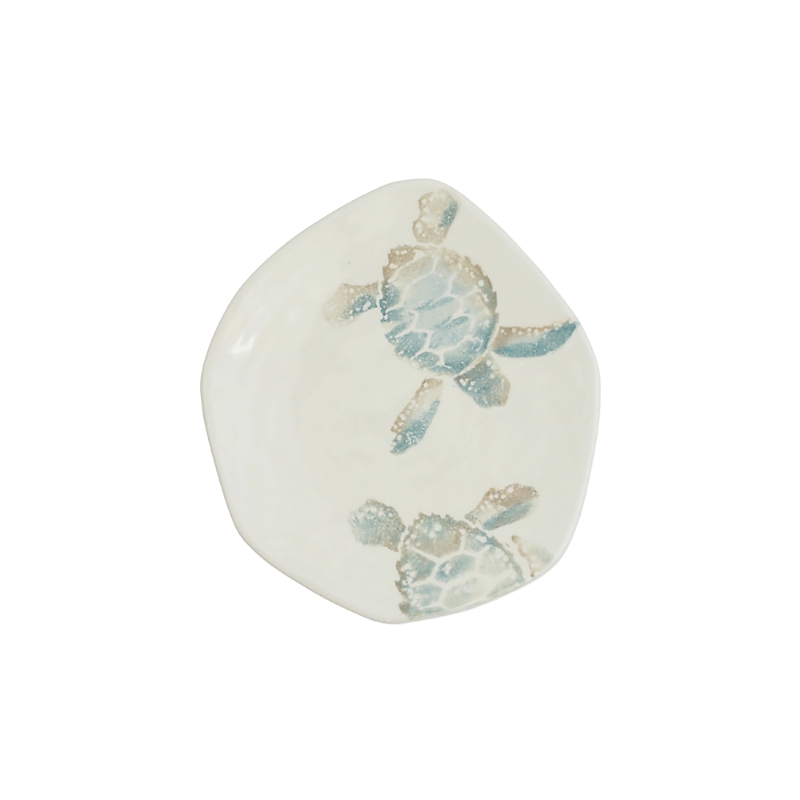 Vietri Tartaruga Turtle Tail Salad Plate In Multi