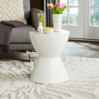Athena Indoor/Outdoor Modern Concrete Round Accent Table