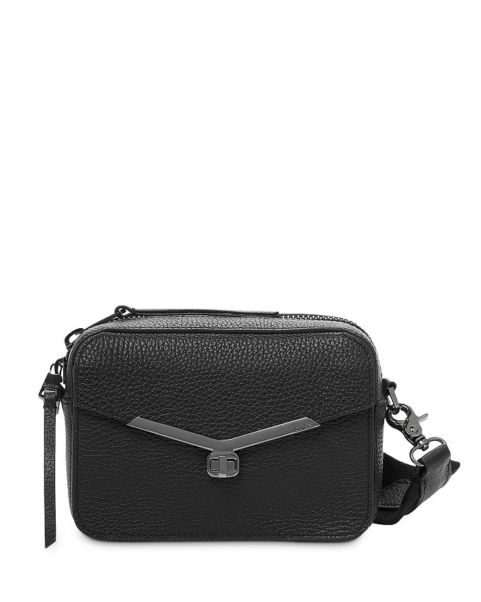 Botkier Valentina Mini Leather Camera Crossbody Bag In Black/gunmetal