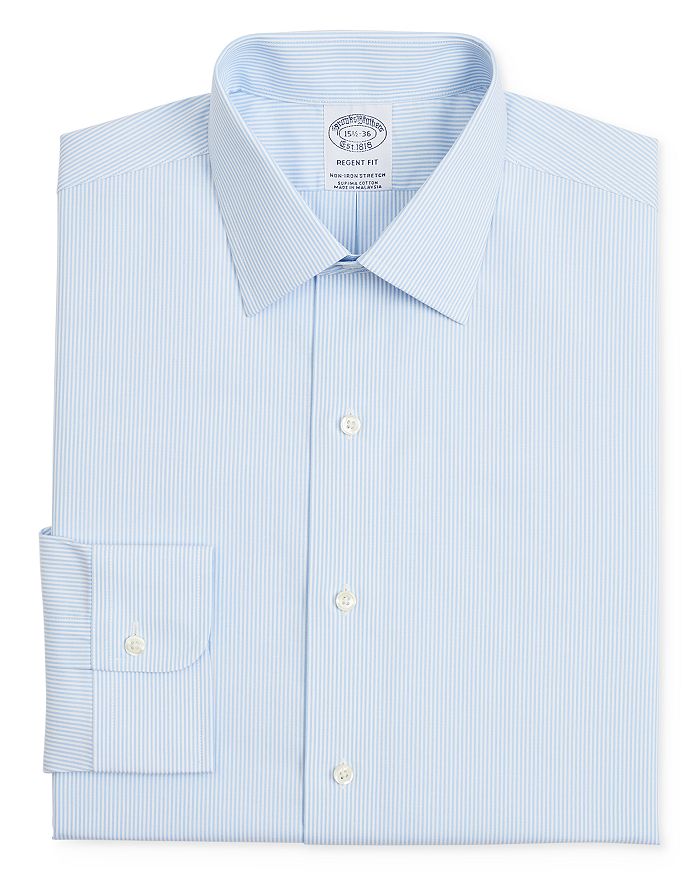 Brooks Brothers Fine Line Regular Fit Dress Shirt | Bloomingdale's