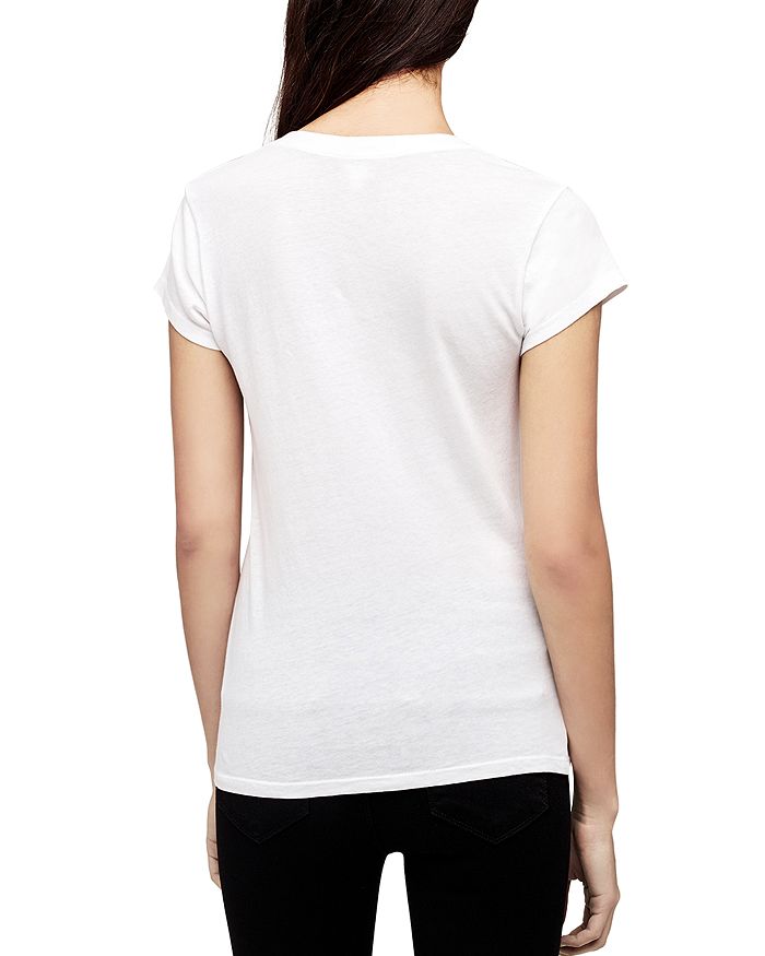 Shop L Agence L'agence Becca Cotton V-neck Tee In White