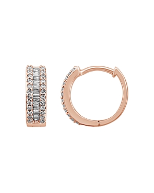 Bloomingdale's Diamond Baguette Hoop Earrings in 14K Rose Gold, 0.25 ct. t.w. - 100% Exclusive