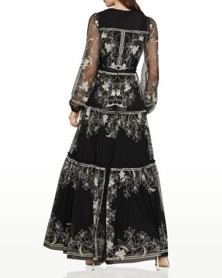 BCBGMAXAZRIA Lily Floral Embroidered Maxi Dress | Bloomingdale's Women