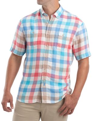 Johnnie-O - Presley Linen-Blend Check Classic Fit Button-Down Shirt