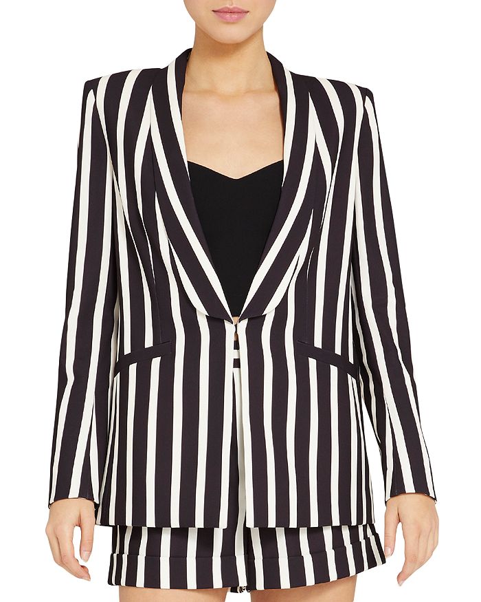 ALICE AND OLIVIA ALICE + OLIVIA SKYE STRONG-SHOULDER BLAZER,CC002P60208