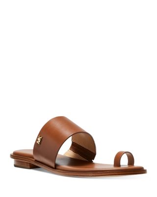 brown slip on sandals