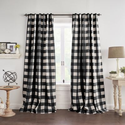 Elrene Home Fashions - Grainger Buffalo Check Blackout Window Curtains