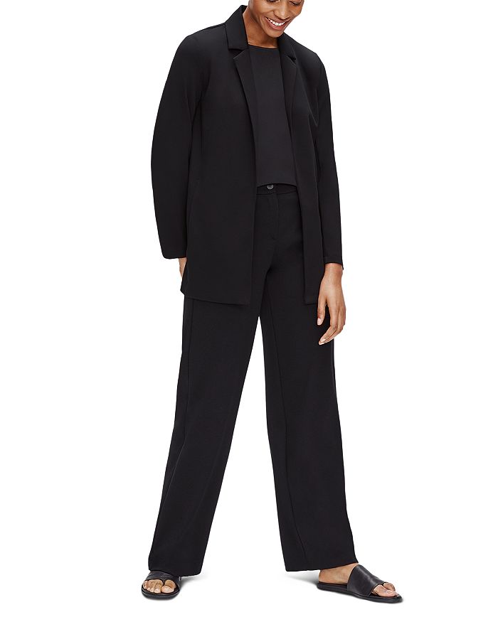 Eileen Fisher Notched Collar Jacket In Black