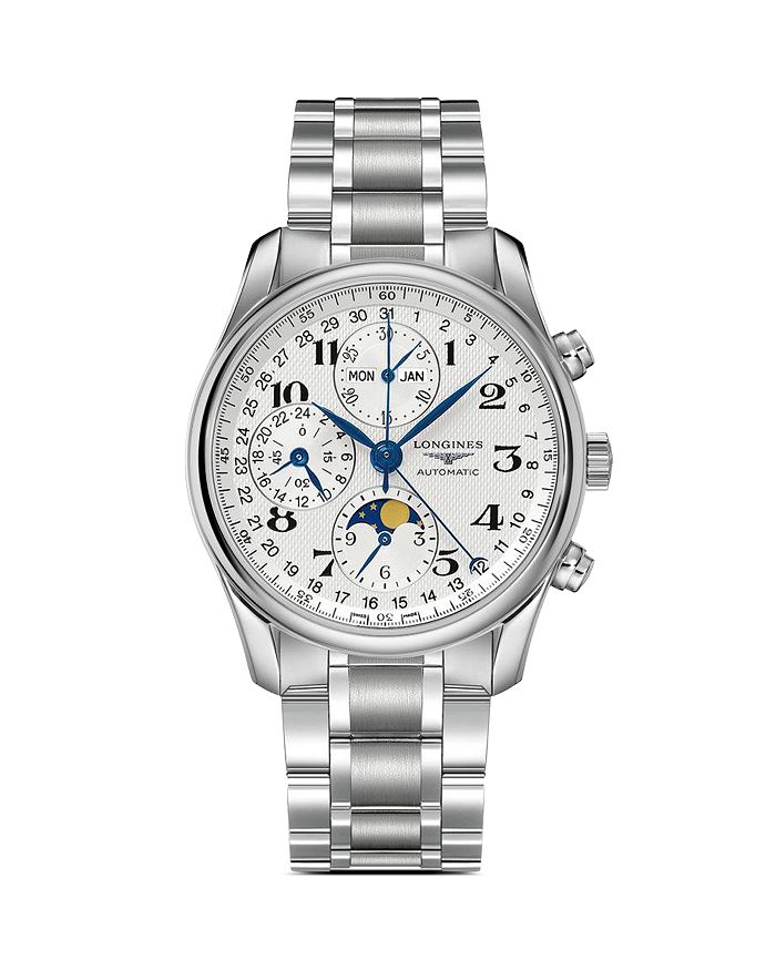 Shop Longines Master Chronograph, 40mm In Silver