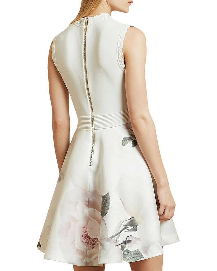 TED BAKER CORDINA FLORAL PRINT MINI SKATER DRESS