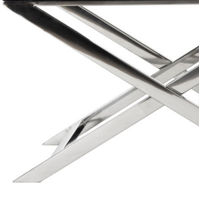 Celine Bonded Leather Cross Leg Chair