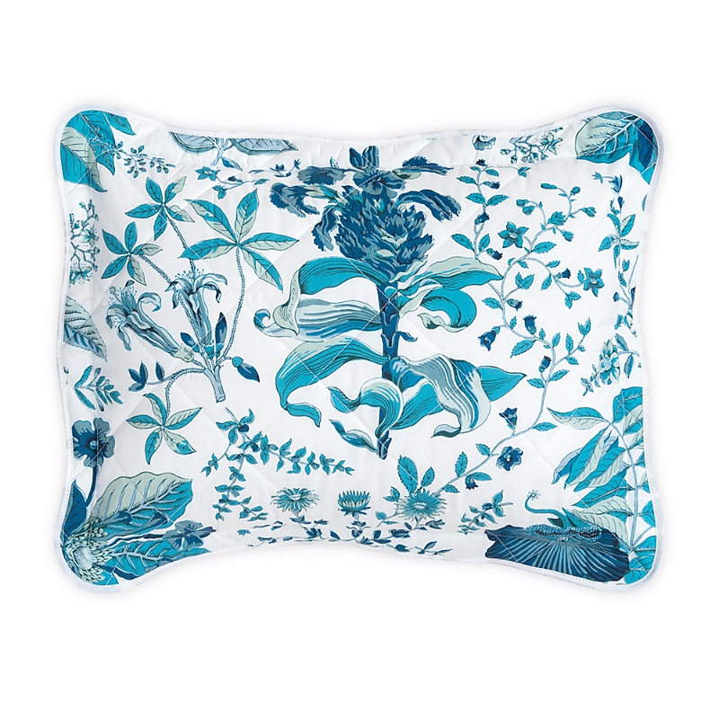 Matouk Schumacher Pomegranate Quilted Boudoir Sham In Prussian Blue