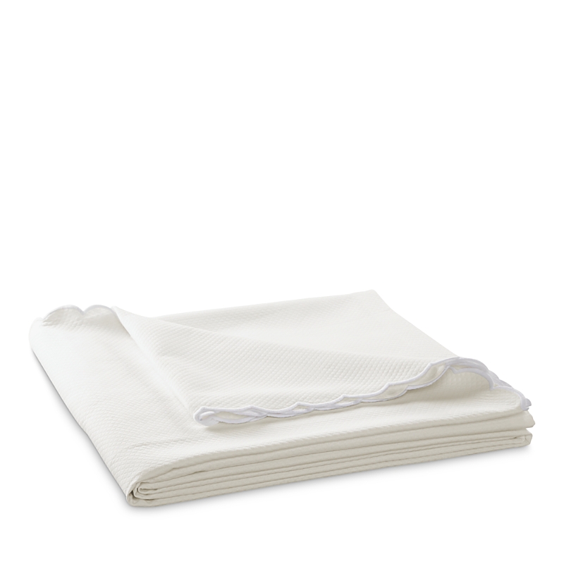 Matouk Diamond Pique Coverlet, Twin In White