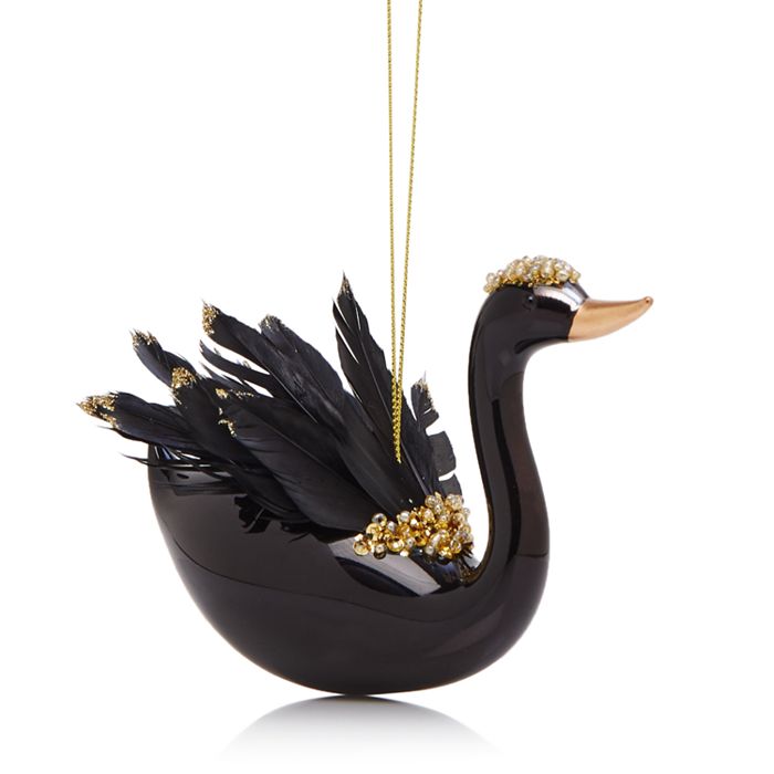 Bloomingdale’s Glass Black Swan Ornament - 100% Exclusive | ModeSens