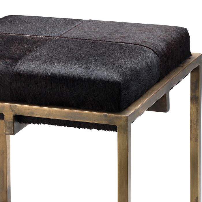 Shop Jamie Young Company Small Shelby Stool In Dark Brown