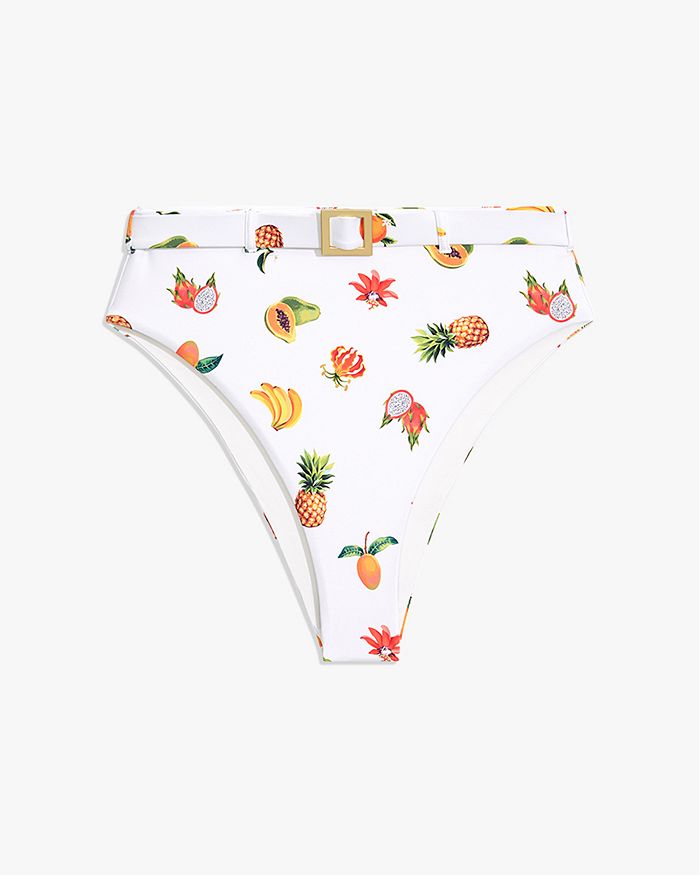 Weworewhat Emily Bikini Bottom In Fruits White