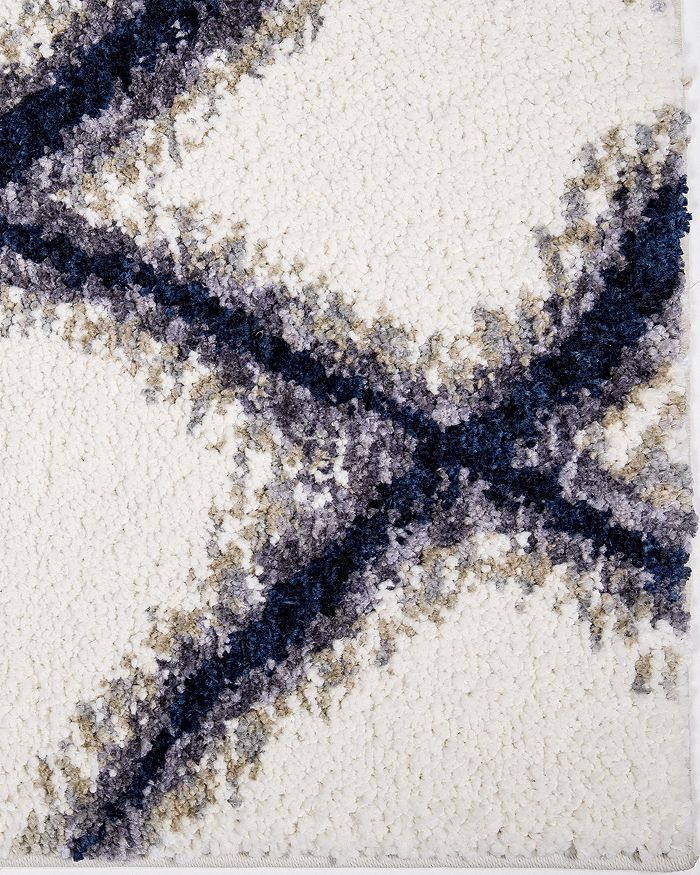 Palmetto Living Orian Cotton Tail Line Trellis Area Rug, 5'3 X 7'6 In White
