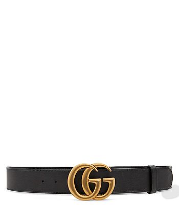 Gucci Men's Leather Belt with Double G Buckle | Bloomingdale's