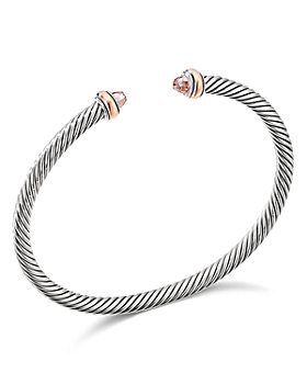 David Yurman - Cable Classic Bracelet with Morganite and 18K Rose Gold