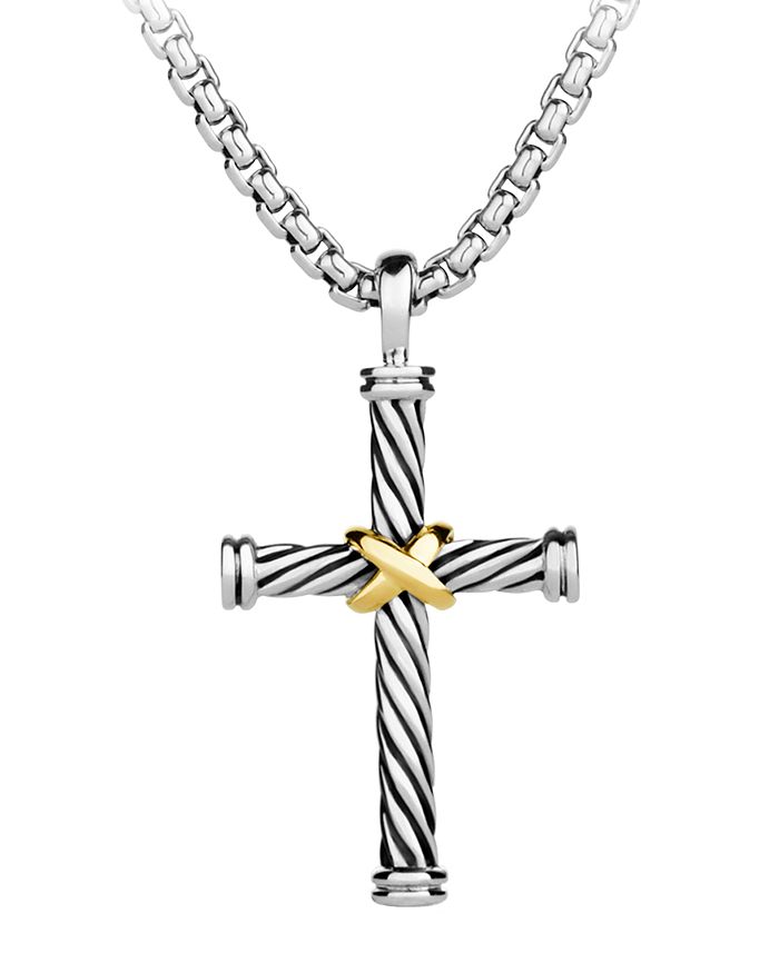 David Yurman - Cable Cross with 18K Gold