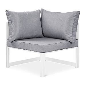 Modway Fortuna Corner Outdoor Patio Armchair In Gray/white