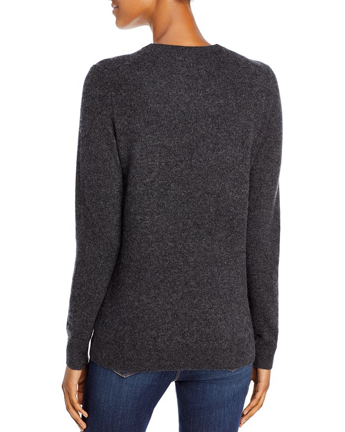 Shop C By Bloomingdale's Crewneck Cashmere Sweater - 100% Exclusive In Dark Gray