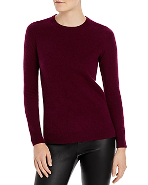 C By Bloomingdale's Cashmere C By Bloomingdale's Crewneck Cashmere Sweater - 100% Exclusive In Wine