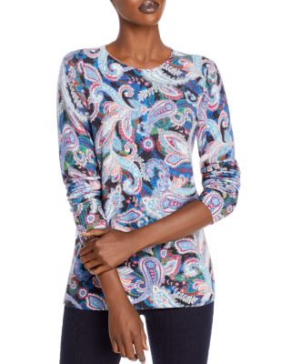Paisley Print Cashmere Sweater 