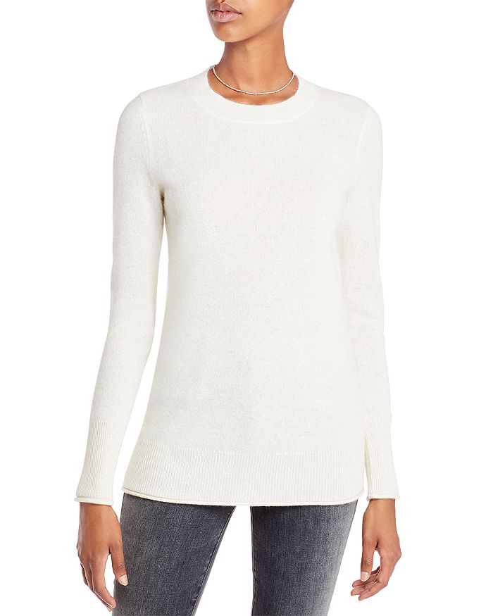 Aqua Fitted Cashmere Crewneck Sweater - 100% Exclusive In Ivory