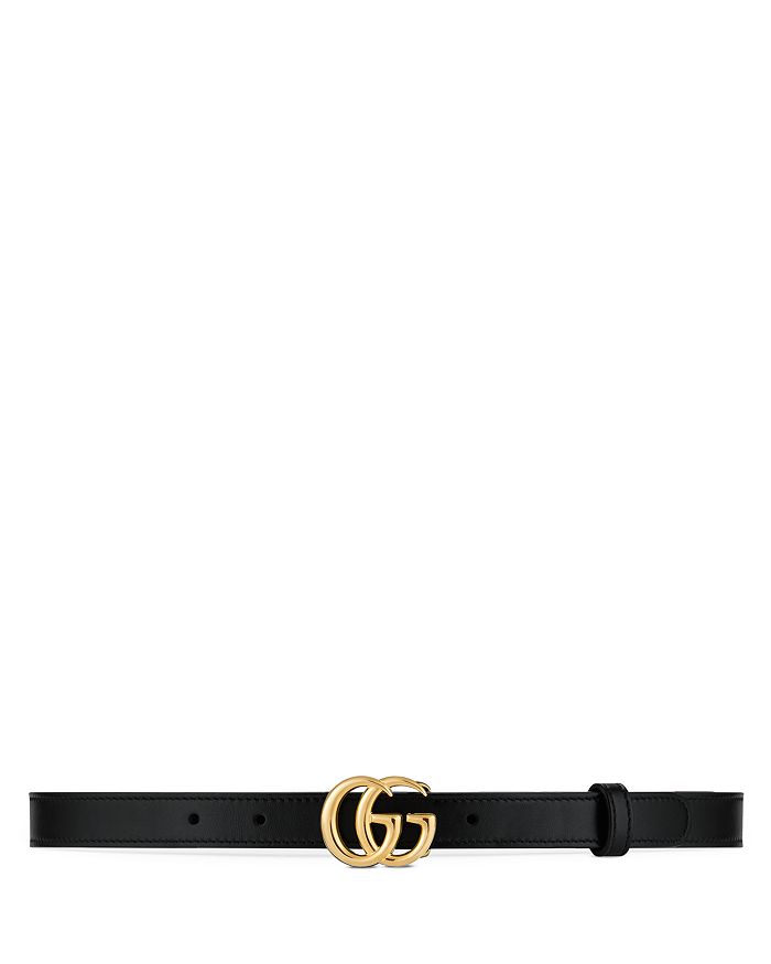 Gucci Silver G Monogram Buckle Matte Black Leather Thin Skinny Belt size 75  