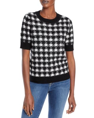 C by Bloomingdale's - Houndstooth Cashmere Sweater - 100% Exclusive