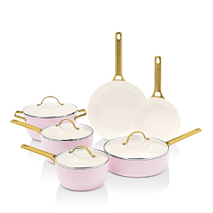 Greenpan Reserve Blush 10-piece Ceramic Non-stick Cookware Set In Pink