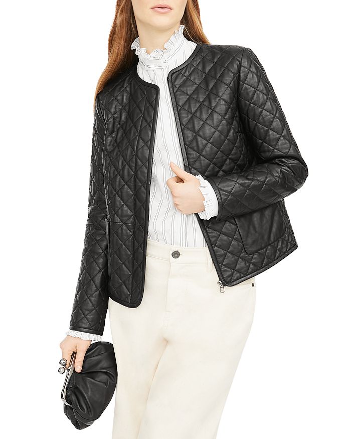 WEEKEND MAX MARA LAZIO QUILTED LEATHER JACKET,544604096000010