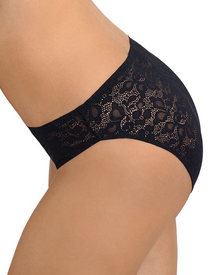 Tc Fine Intimates Lace Hipster In Deep Black