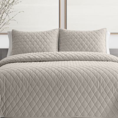Diamond Velvet Quilt Set, Queen