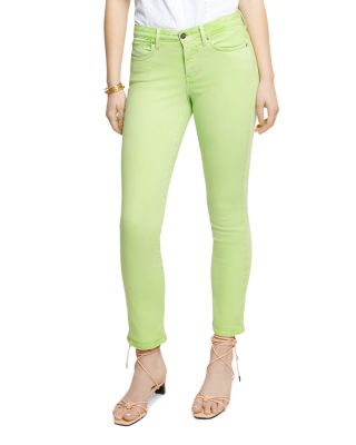 bright green skinny jeans