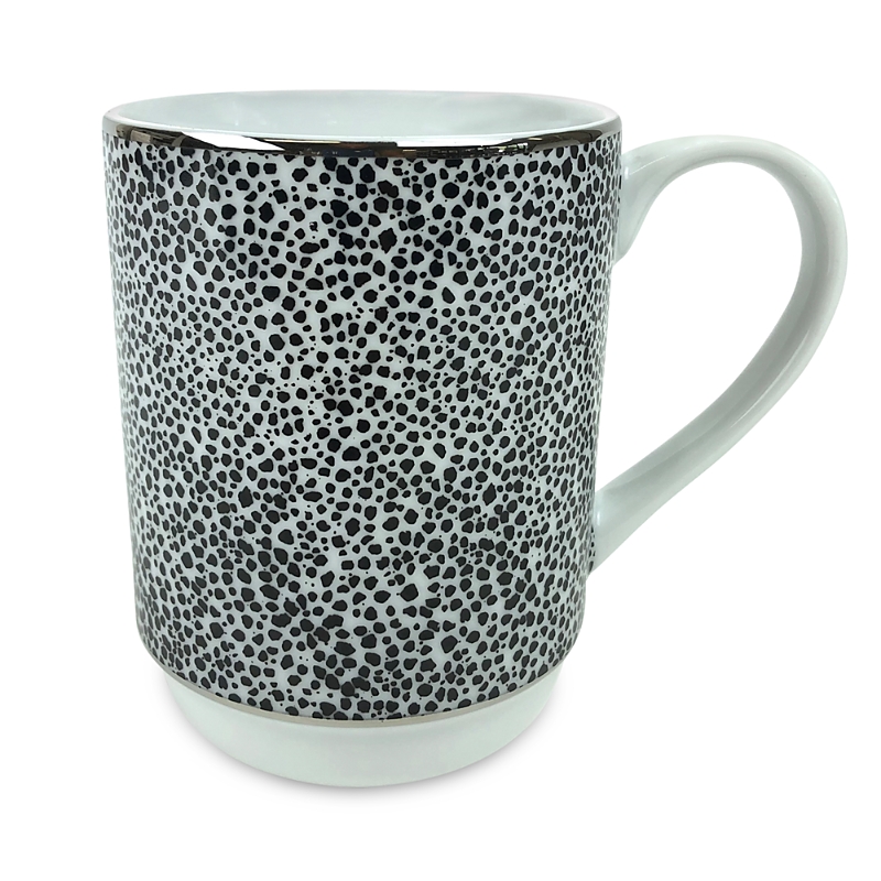 Michael Wainwright Panthera Platinum 4-piece Mug Set In Platinum/white