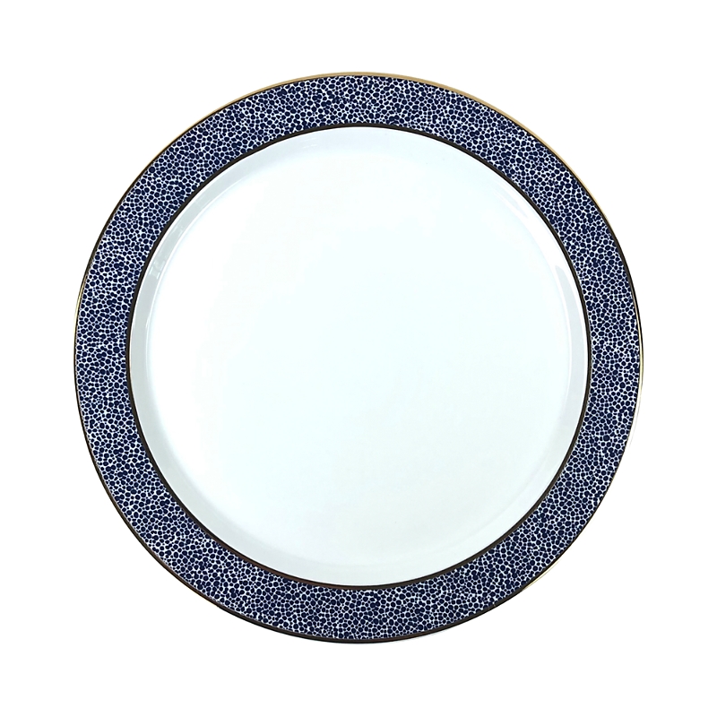 Michael Wainwright Panthera Dinner Plate In Indigo/white