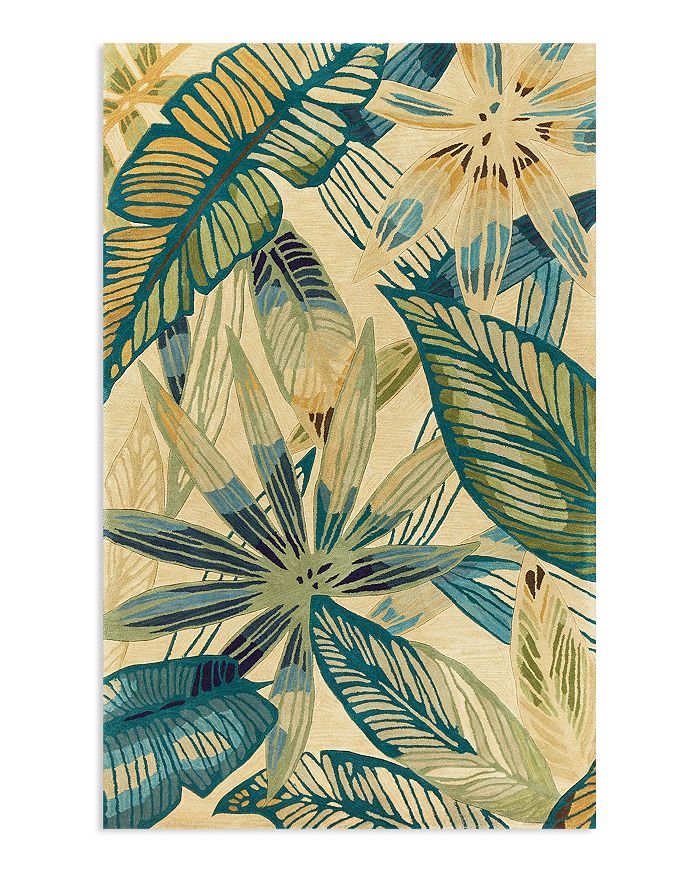 Kas Sparta Nassau 3154 Ivory/teal 5'3" X 8'3" Area Rug In Ivory