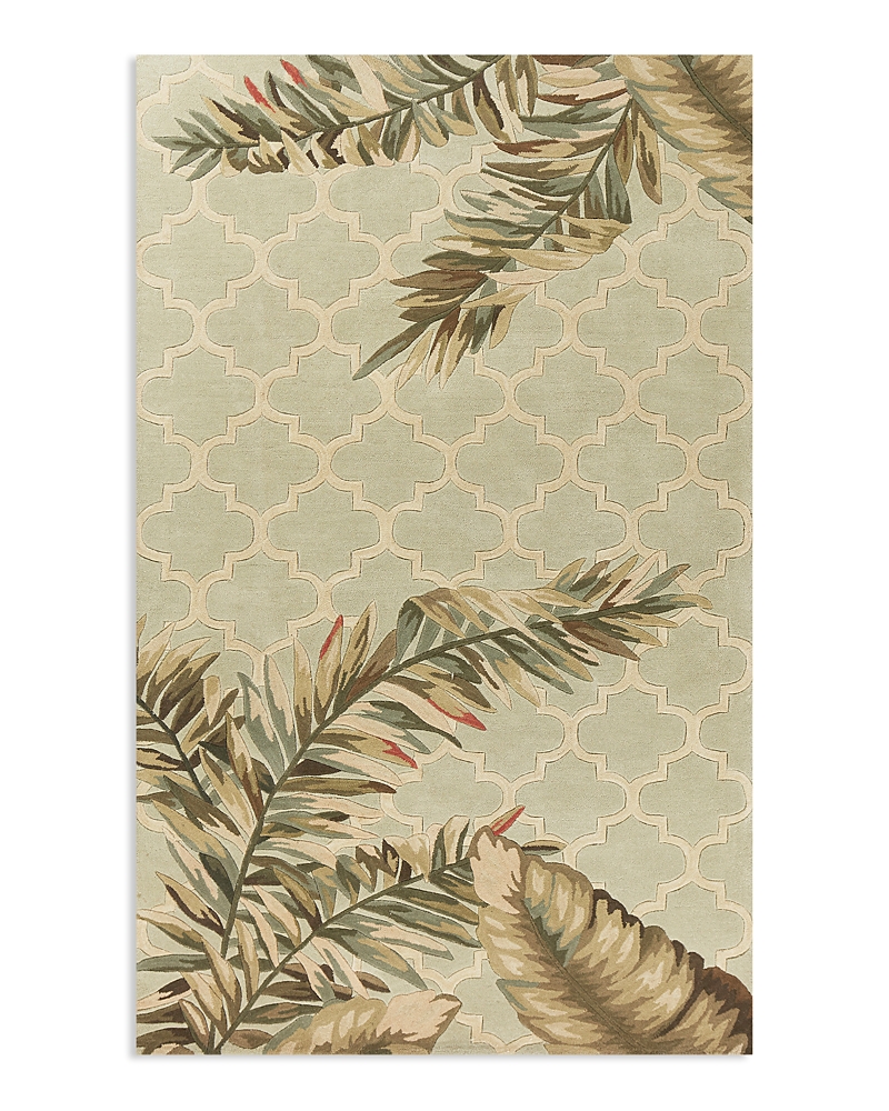 Kas Sparta Tropical Mosaic 3153 Sage 5'3" X 8'3" Area Rug In Green