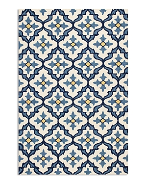 Kas Harbor Mosaic Area Rug, 2' X 3' In Ivory/blue