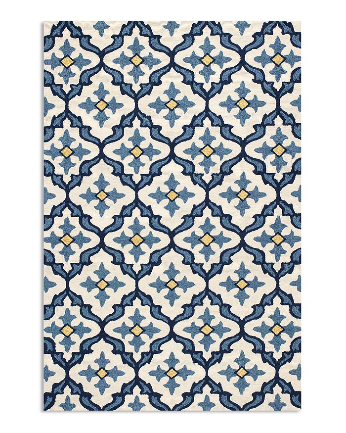 Shop Kas Harbor Mosaic Area Rug, 3'3 X 5'3 In Ivory/blue