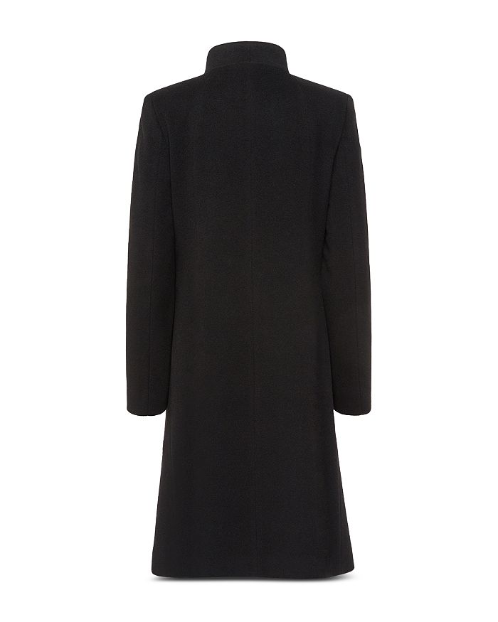Shop Cinzia Rocca Convertible Collar Asymmetric Coat In Black